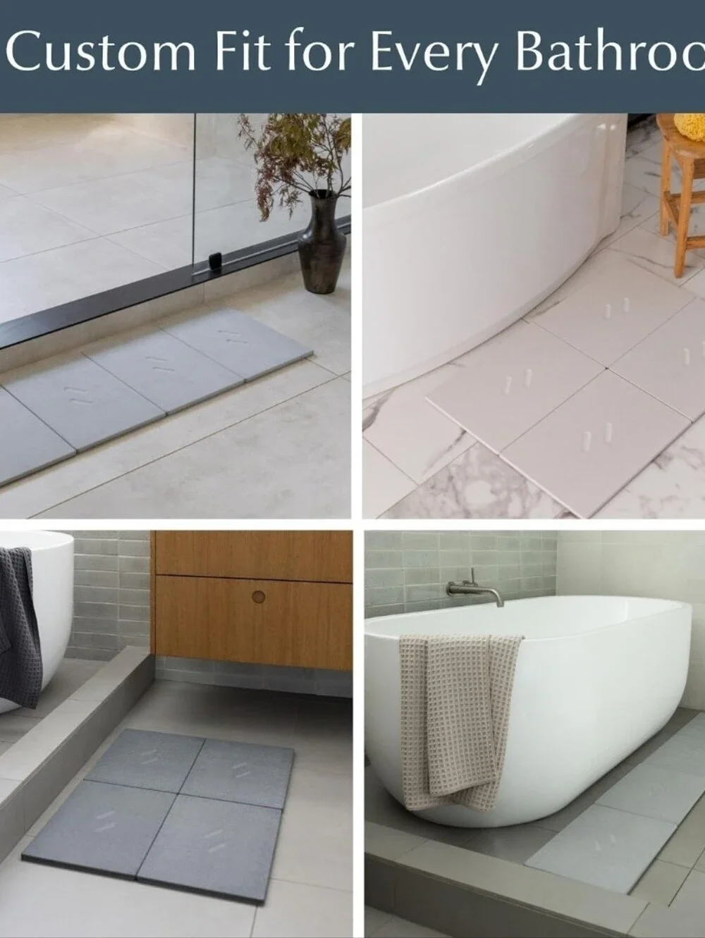 Dorai XL Home Stone Bath Mat - Premium Diatomaceous Earth Bath Floor Mats